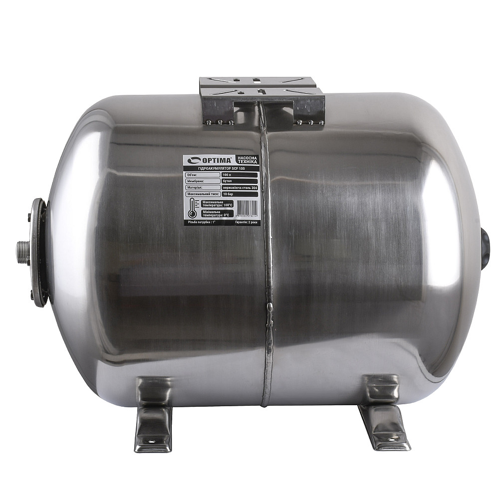 Гідроакумулятор100л OPTIMA 10bar гор. нержавійка Тернополь - изображение 2