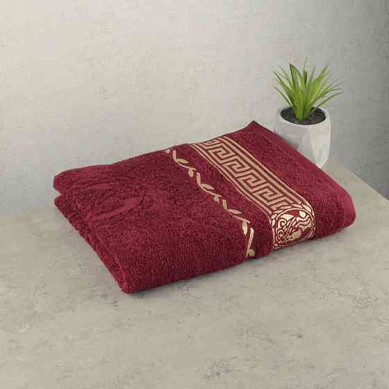 Махровий рушник GM Textile 50х90см Caesar 450г/м2 (Бордовий) Суми