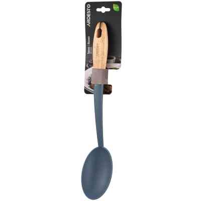 Ложка кухарська Ardesto Midori, 35см, нейлон, дерево, синій (AR2128PG) Вінниця