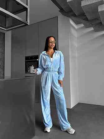 Жіночий прогулянковий костюм двійка: зіп кофта і штани з мармурового велюру Одеса