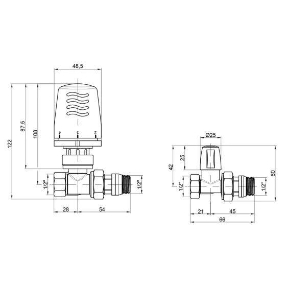 Термокомплект Icma 1/2" з антипротічкою прямий NoKIT_1100+775-940+815-940 Київ