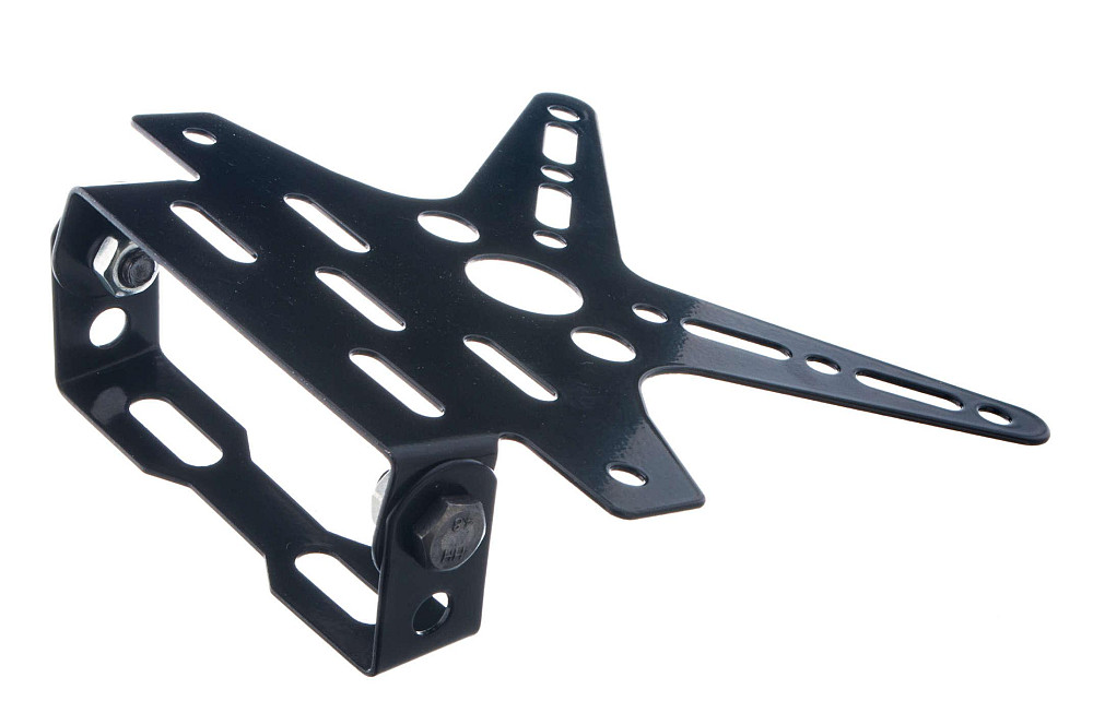 Рамка для кріплення номера та поворотників з регульованим кутом нахилу (чорна) KOMATCU (mod.A) Київ - фото 1