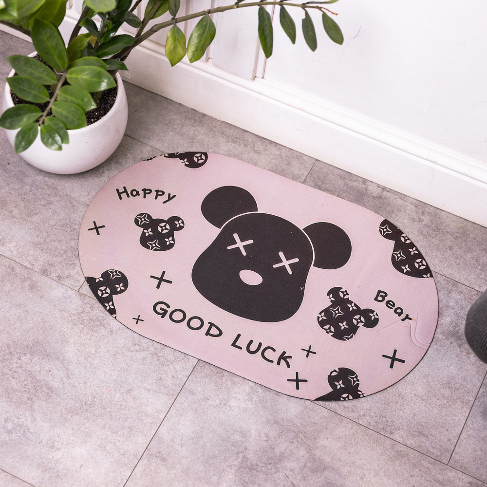 Диатомитовый овальный коврик для дома Good Luck 38×58 (см) влаговпитывающий коврик для кухни ванны и туалета HP-42-56 Киев - изображение 5