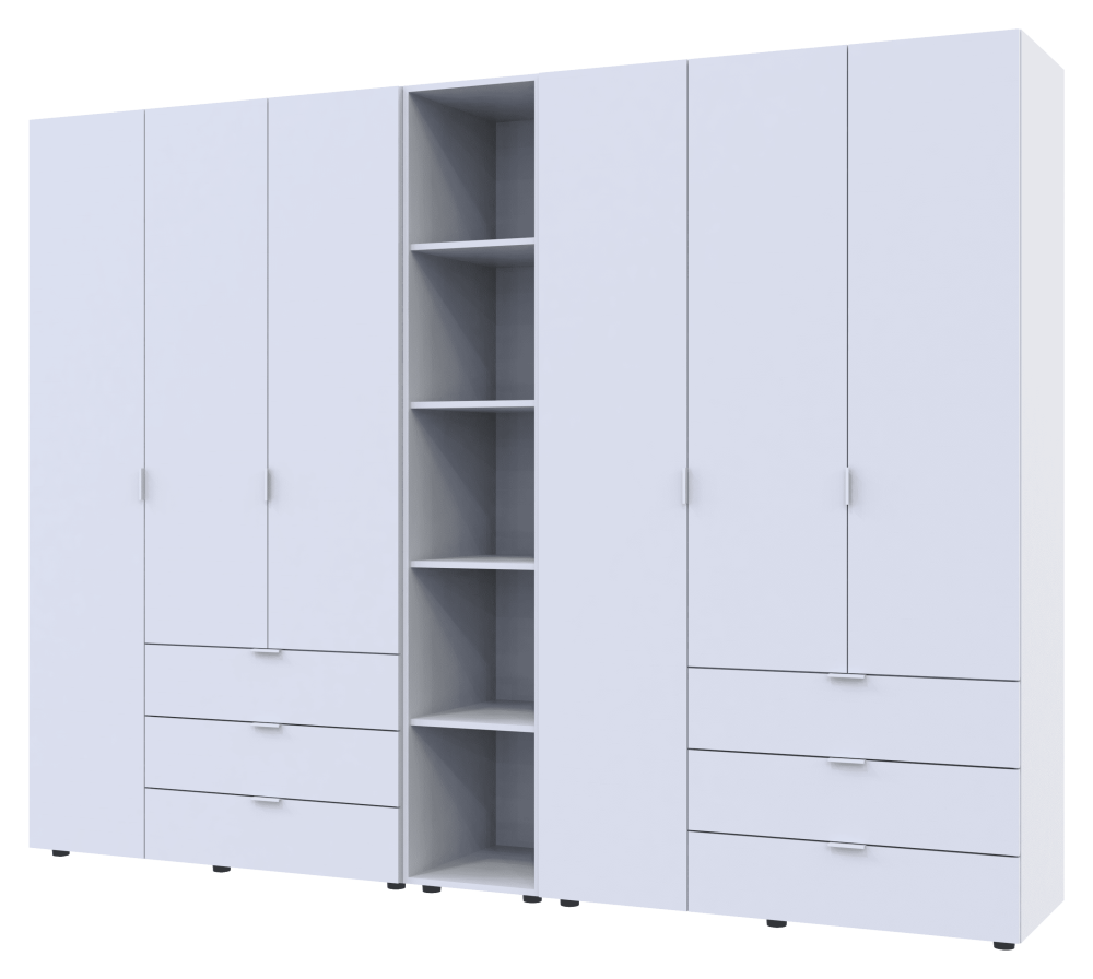 Комплект шкафов для одежды Doros Гелар (3 шт.) 270,6х49,5х203,4 см Белый (DRS-011179) Львов - изображение 3