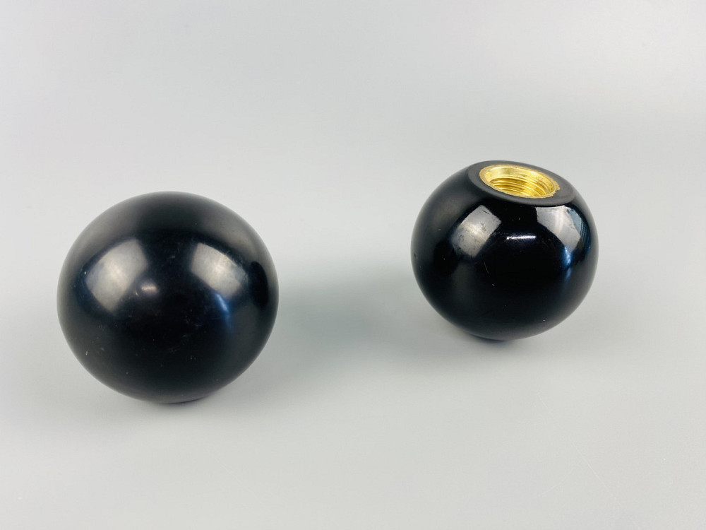 Наконечник важеля універсальний М12, D40 (шар чорний), латунна втулка різь внутрішня М12 Мукачево - фото 7