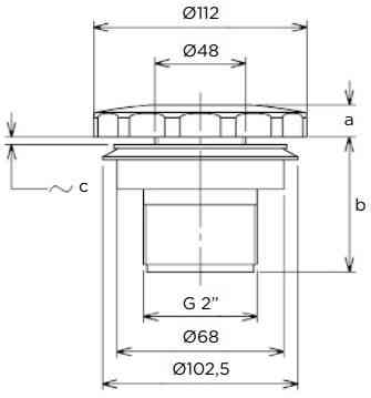 Форсунка стінова Flexinox 87198042 (4.5 м³/год) під лайнер, 2