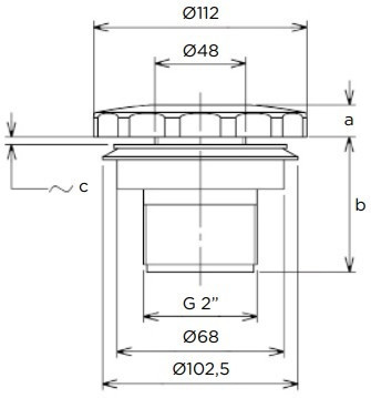 Форсунка стінова Flexinox 87198042 (4.5 м³/год) під лайнер, 2