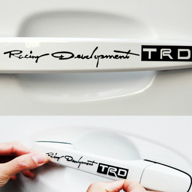 Наклейка на ручки авто № 8 Черная Киев - изображение 6