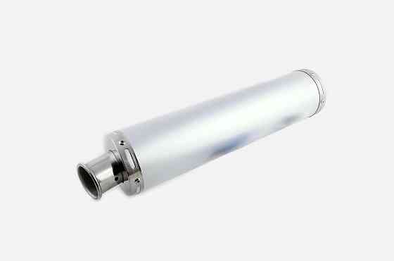 Глушник (тюнінг) 420 * 100mm, кріп. Ø78mm (нержавіюча сталь, срібло, без кріплень, mod:55) Київ