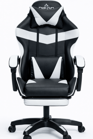 Крісло геймерське DIEGO Phantom RS Black-White Київ