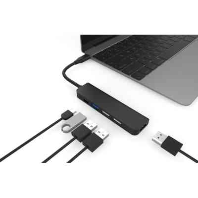 Концентратор XoKo AC-405 Type-C to HDMI+USB 3.0+USB 2.0+Type-C (XK-AC-405) Винница