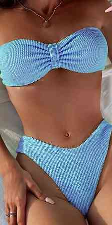 Купальник жіночий роздільний жатка Блакитний M Харків