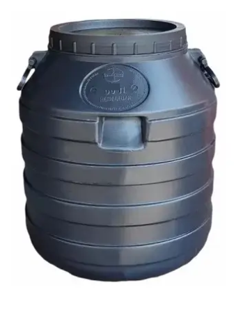 Бочка пластиковая  48 л техническая черная бидон  широкая горловина емкость для воды Днепр