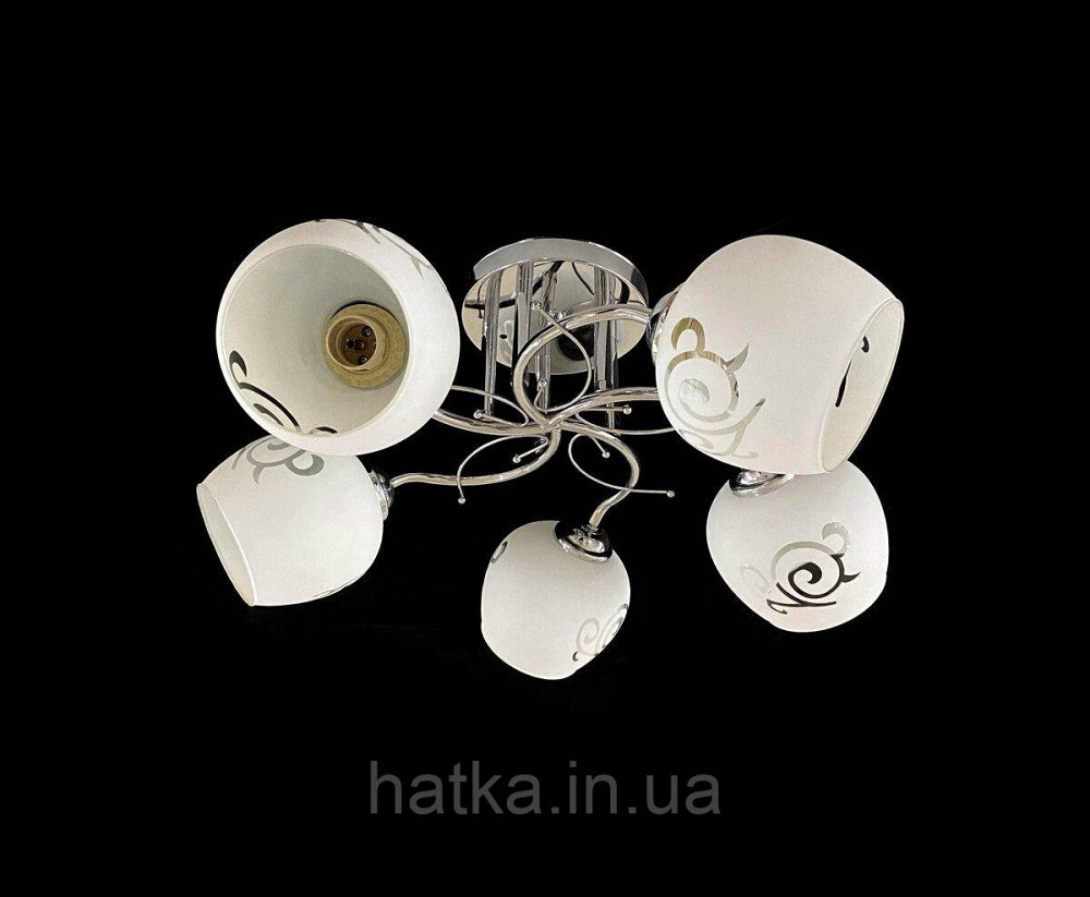 Стельова Люстра на 5 плафонів VALESO 9936/5 (Хром) Київ - фото 1
