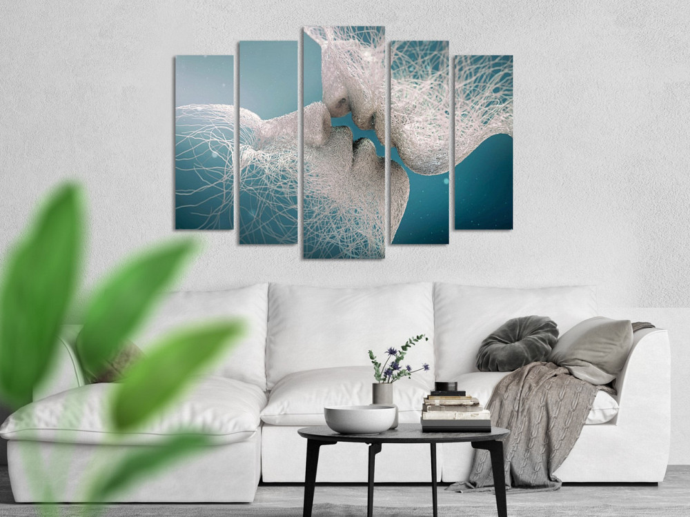 Модульна картина у вітальню / спальню Поцілунок Абстракція Art-487_5 ( 80х118см ) Київ - фото 2