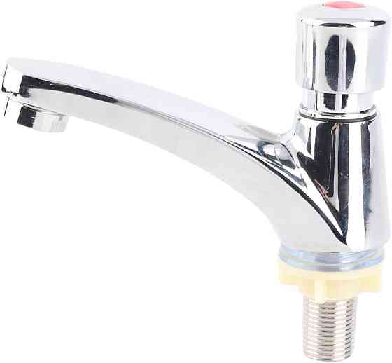 Змішувач для раковини із затримкою часу, автоматичний з таймером авто-закривання для економії води, хромований, латунь Київ