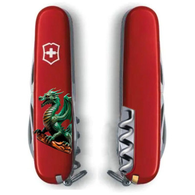 Нож Victorinox Spartan Zodiac 91 мм Зелений дракон на дереві (1.3603_Z3350u) Винница - изображение 1