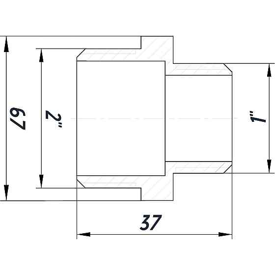 Ніпель редукційний 2″х1″ЗЗ нікельований NN852S OPTIMUM (000031494) Київ