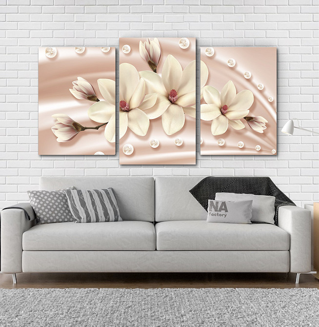 Модульна картина Квіти Абстракція Art-60_3 Київ - фото 2