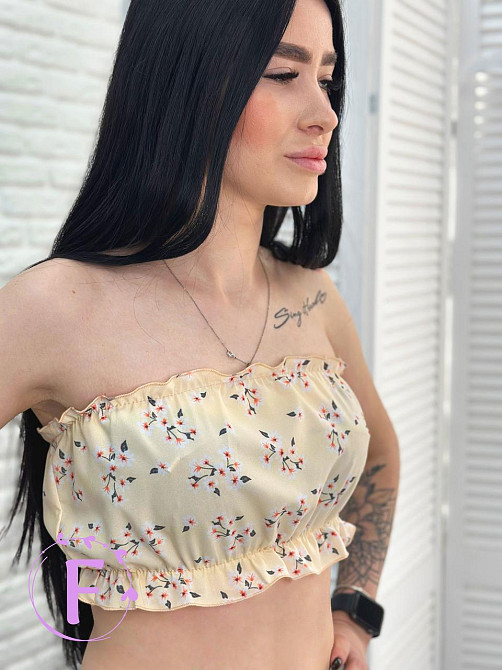 Літній жіночий топ з рюшами «Ruffie» | Розпродаж моделі Київ - фото 3