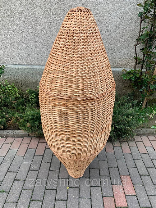 Высокий плетеный светильник из лозы заплетенный Киев - изображение 5