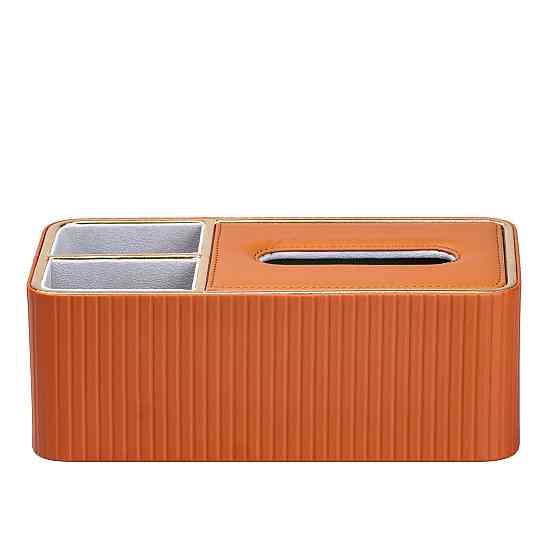 Серветниця на стіл з еко-шкіри з двома відділеннями 27 х 13.5 х 10 см Коричневий HPDY9291BR Коломия