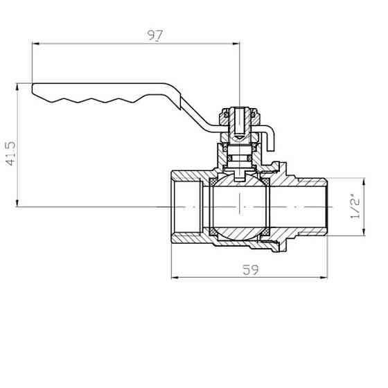 Кран кульовий ГШВ Koer Extreme KE.215-15 - 1/2