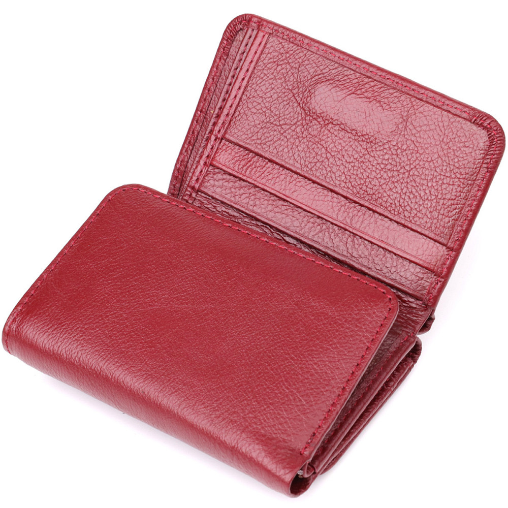 Компактный женский кошелек из натуральной кожи ST Leather 23073 Бордовый Киев - изображение 7