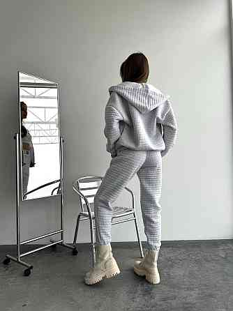 Жіночий прогулянковий костюм-трійка: кофта топ і штани Капітон Меланж, 42/44 Одеса