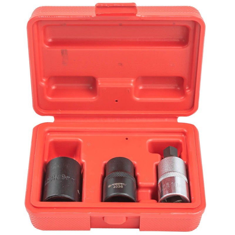 Набір головок 3пр. 1/2" 5-гранні (14, 19, М10) Forsage F-4036 Одеса - фото 2