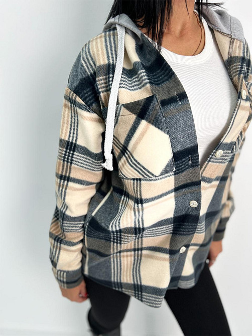 Жіноча тепла флісова сорочка "Delta" оптом | Норма Бежевий, 46-48 Київ - фото 3