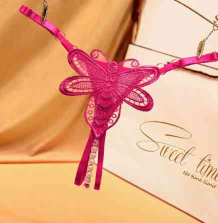 Трусики з перлинами малинові Бджілка розмір універсальний, регулюється Київ