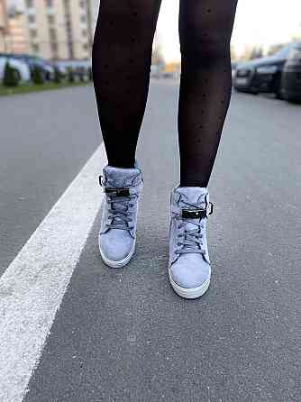 Снікерси жіночі Gofc сірі еко-замша 40р. (KLS-103-9) Коломыя