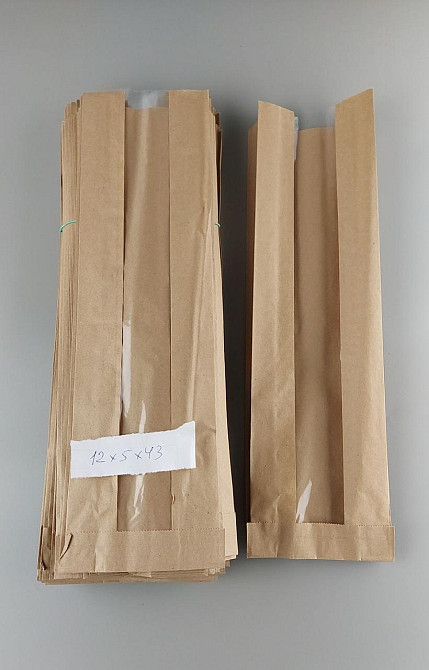 Пакет паперовий вікном 12*43 див. коричневий 1000 шт. Харків - фото 4