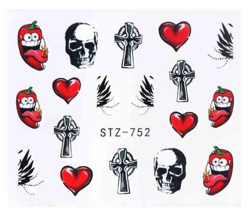 Наклейки на нігті Хелловін 5 на 6 см різнобарвний Київ