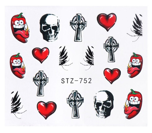 Наклейки на нігті Хелловін 5 на 6 см різнобарвний Київ - фото 2