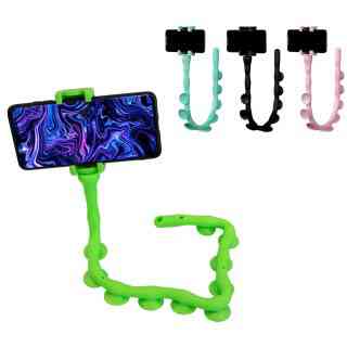 Гибкий держатель для телефона с присосками универсальный Cute Worm Lazy Holder. Цвет: зеленый RK-92 Львов