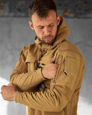 Тактична флісівка куртка Esdy combo coyot ВТ6630 Одеса