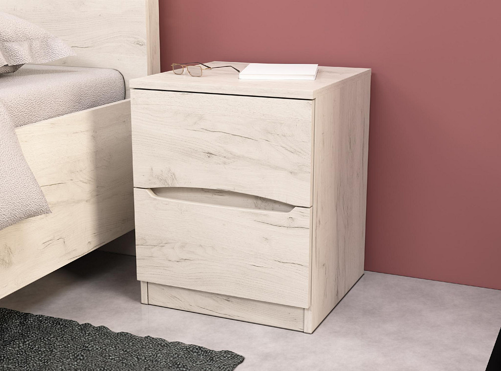 Тумба приліжкова Дельта, Дуб Крафт Білий, 400/400/500 Львів - фото 2