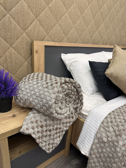 Плед-покривало Шахи 200х210 см (+-5см) Какао (87-036) Київ - фото 8