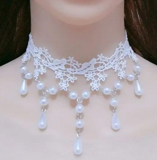 Чокер мереживний білий Київ - фото 1