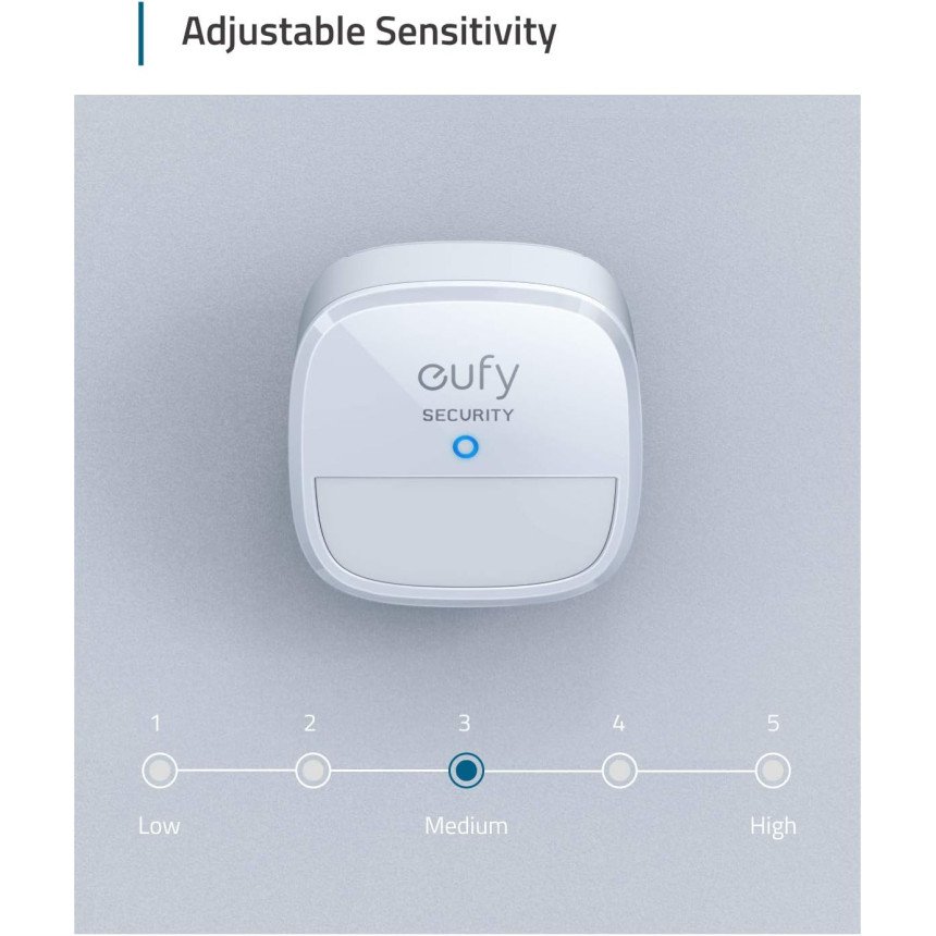 Датчик руху Eufy Security Motion Sensor Alarm, бездротовий, сповіщення на смартфон, HomeBase, білий Київ - фото 7