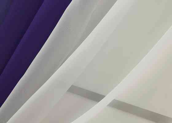 Кухонные шторы VR-Textil № 017к комбинированные с подвязками фиолетовый с молочным 265х170 см (52-0880) Киев