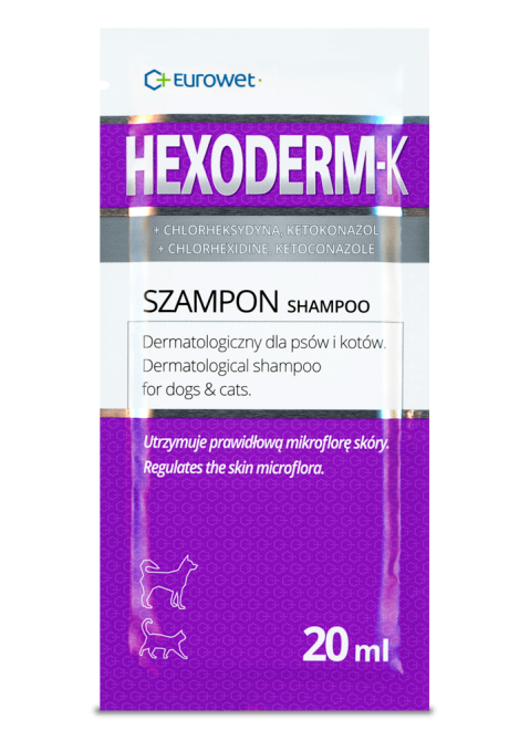 Гексодерм-К (Xexoderm-K) Шампунь для собак і котів з хлоргикседином і кетоконозолом 20 мл  Eurowet Польща Вінниця - фото 1