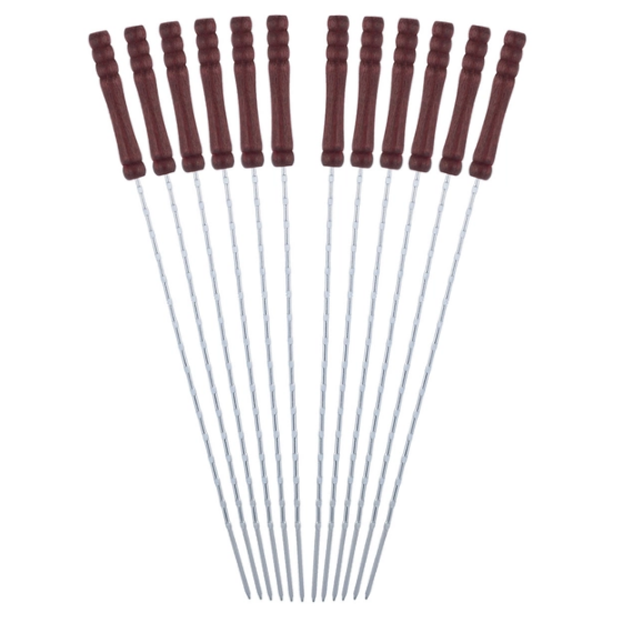 Шампур кутовий з дерев'яною ручкою 38*0,25см Скаут Житомир - изображение 1