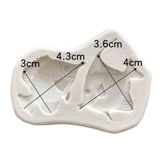 Молд силиконовый Рыбки 83 на 62 мм серый Киев