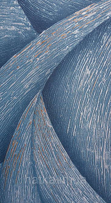 Шпалери вінілові на флізеліні Ritus Marburg метрові геометрія смуги фігури 3д бірюзові золото срібло Київ - фото 3