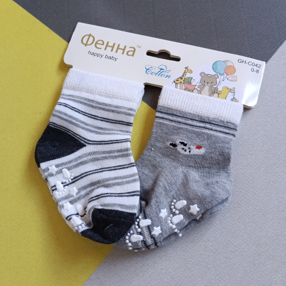 Котонові демисезоні носки з тормозками 0-8 м Київ - фото 3