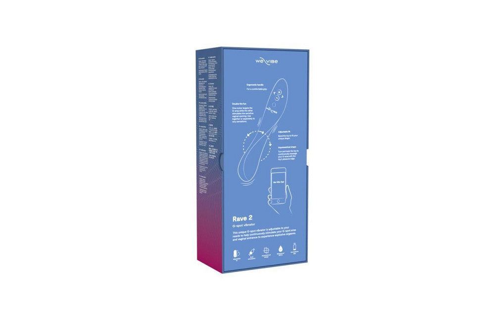 Смарт-вибратор We-Vibe Rave 2 Twisted Pleasure Blue, для точки G и входа во влагалище, 2 мотора Sex Aura Киев - изображение 9