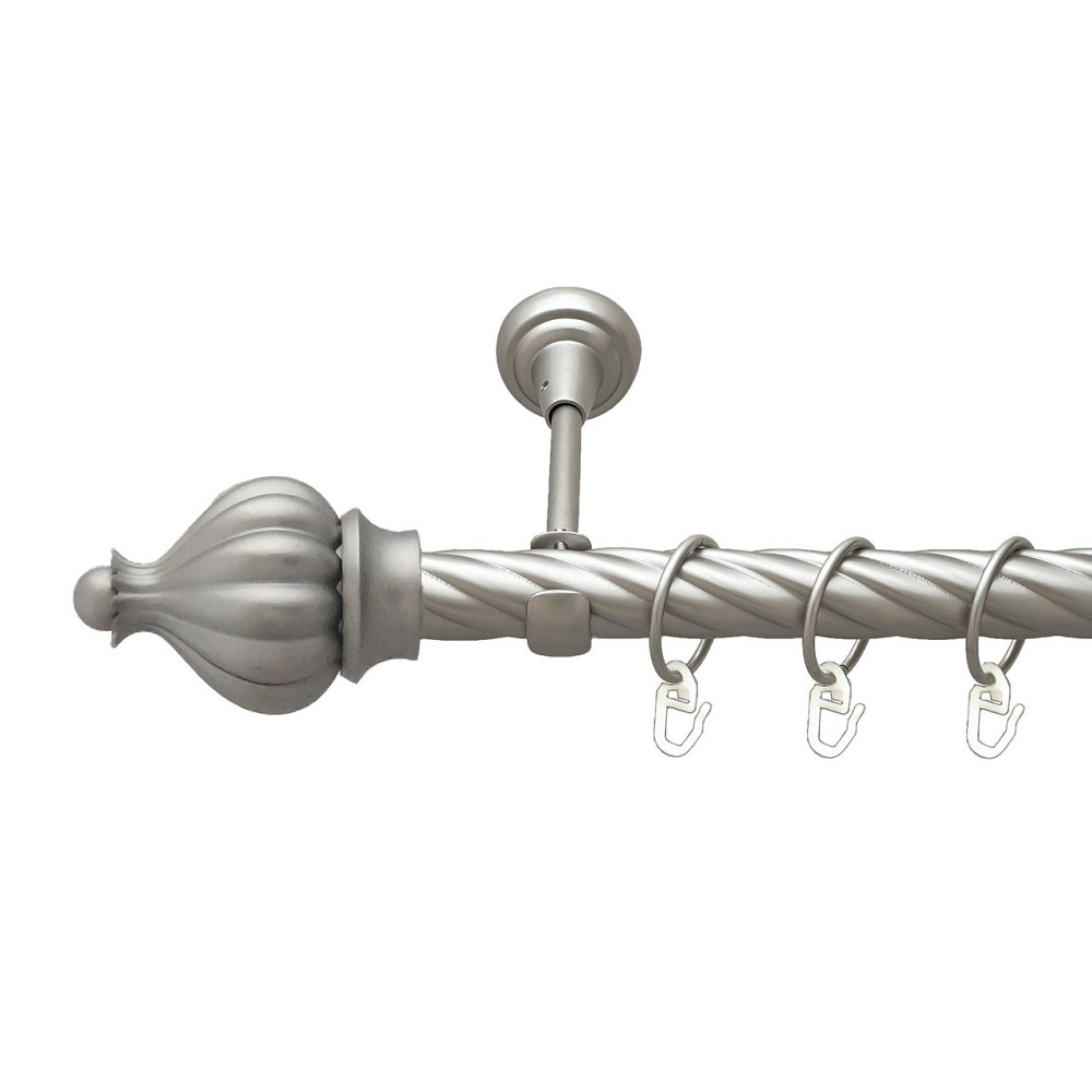 Карниз Orvit Таджа металевий однорядний відкритий скручена труба кільце металеве Сатин 25 мм 240 см (00-00023478) Львів - фото 1